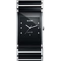 Rado Rado Integral R20784752  R20784752 кварцевые женские часы черный циферблат, браслет сталь + керамические вставки — вид спереди