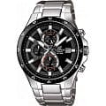 Casio Casio Edifice EFR-519D-1A EFR EFR-519D-1A кварцевые мужские часы черный циферблат, браслет 18-каратное желтое золото — вид спереди