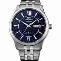 Orient Orient AB0B001D (FAB0B001D)  FAB0B001D автокварц (кинетик) мужские часы синий циферблат, браслет нержавеющая сталь — вид спереди