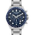Lee Cooper Lee Cooper LC07829.390  LC07829.390 кварцевые мужские часы синий циферблат, браслет нержавеющая сталь — вид спереди
