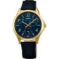 Orient Orient SX09004D (FSX09004D)  FSX09004D кварцевые женские часы синий циферблат, браслет кожаный — вид спереди