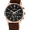 Jacques Lemans Jacques Lemans Classic 1-2025D  1-2025D кварцевые мужские часы черный циферблат, браслет кожаный — вид спереди