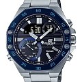 Casio Casio Edifice ECB-10DB-1B ECB ECB-10DB-1B кварцевые мужские часы синий циферблат, браслет нержавеющая сталь — вид спереди