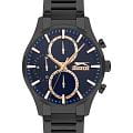Slazenger Slazenger SL.09.2283.2.05  SL.09.2283.2.05 кварцевые мужские часы синий циферблат, браслет суперметалл с ip покрытием — вид спереди