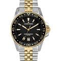 Jacques Lemans Jacques Lemans Liverpool Diver 1-2205N  1-2205N кварцевые мужские часы  черный циферблат, браслет нержавеющая сталь с pvd-покрытием — вид спереди