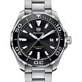 TAG Heuer TAG Heuer Aquaracer WAY101A.BA0746  WAY101A.BA0746 кварцевые мужские часы черный циферблат, браслет нержавеющая сталь — вид спереди