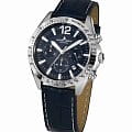 Jacques Lemans Jacques Lemans  42-5B  42-5B кварцевые мужские часы синий циферблат, браслет кожаный — вид спереди