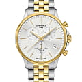 Certina Certina DS-8 Chrono C045.417.22.031.00 DS 8 C0454172203100 кварцевые мужские часы белый циферблат, браслет нержавеющая сталь с pvd-покрытием — вид спереди