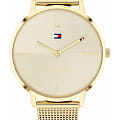 Tommy Hilfiger Tommy Hilfiger Dressed Up 1782339  1782339 кварцевые женские часы желтый циферблат, браслет нержавеющая сталь — вид спереди