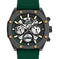 Slazenger Slazenger SL.09.2319.2.03  SL.09.2319.2.03 кварцевые мужские часы зеленый циферблат, браслет силикон — вид спереди