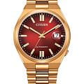 Citizen Citizen Tsuyosa NJ0153-82X  NJ0153-82X механические мужские часы красный циферблат, браслет нержавеющая сталь с ip-покрытием — вид спереди
