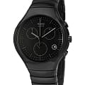 Rado Rado True R27814402  R27814402 кварцевые мужские часы черный циферблат, браслет высокотехнологичная керамика — вид спереди