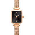 Daniel Wellington Daniel Wellington Quadro Mini Melrose Onyx DW00100647  DW00100647 кварцевые женские часы черный циферблат, браслет сталь c pvd покрытием — вид спереди