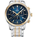 Swiss Military by Chrono Swiss Military by Chrono SM34052.27  SM34052.27 кварцевые мужские часы  синий циферблат, браслет нержавеющая сталь с pvd-покрытием — вид спереди