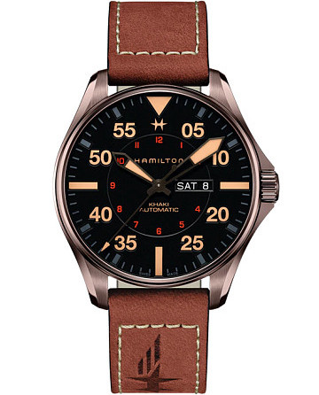 Hamilton Khaki Aviation Pilot Day Date Auto H64705531