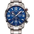 Certina Certina DS Podium Chronograph 1/100 sec C001.647.44.047.00  C0016474404700 кварцевые мужские часы  синий циферблат, браслет титановый — вид спереди