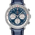 Breitling Breitling Navitimer B01 Chronograph 41 AB0139631C1P1  AB0139631C1P1 механические мужские часы синий циферблат, браслет кожаный — вид спереди