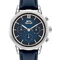 Slazenger Slazenger Multifunction SL.09.2045.2.04  SL.09.2045.2.04 кварцевые мужские часы синий циферблат, браслет кожаный — вид спереди