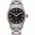 Hamilton Hamilton Khaki Field Quartz 38mm H69401131  H69401131 кварцевые мужские часы черный циферблат, браслет нержавеющая сталь — вид спереди