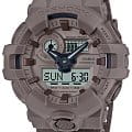 Casio Casio G-Shock GA-700NC-5A GA-700 GA-700NC-5A электронные мужские часы коричневый циферблат, браслет пластик — вид спереди