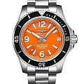 Breitling Breitling Superocean Automatic 36 A17316D71O1A1  A17316D71O1A1 механические женские часы оранжевый циферблат, браслет нержавеющая сталь — вид спереди