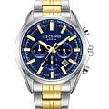 Lee Cooper Lee Cooper LC08199.390  LC08199.390 кварцевые мужские часы синий циферблат, браслет нержавеющая сталь с ip-покрытием — вид спереди