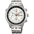 Orient Orient TD09008W (FTD09008W)  FTD09008W кварцевые мужские часы  белый циферблат, браслет 18-каратное желтое золото — вид спереди