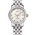 Mido Mido Baroncelli Lady Twenty Five M039.007.11.106.00  M0390071110600 механические женские часы перламутровый циферблат, браслет нержавеющая сталь — вид спереди