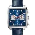 TAG Heuer TAG Heuer Monaco CBL2111.FC6453  CBL2111.FC6453 механические мужские часы  синий циферблат, браслет кожаный — вид спереди