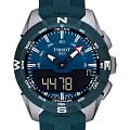 Tissot Tissot T-Touch Expert Solar II T110.420.47.041.00 T Touch T1104204704100 кварцевые мужские часы  синий циферблат, браслет силикон — вид спереди