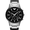 Emporio Armani Emporio Armani AR2460  AR2460 кварцевые мужские часы  черный циферблат, браслет  — вид спереди