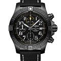 Breitling Breitling Avenger Chronograph 45 Night Mission V13317101B1X2  V13317101B1X2 механические мужские часы черный циферблат, браслет кожаный — вид спереди