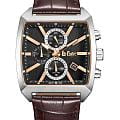 Lee Cooper Lee Cooper LC08180.362  LC08180.362 кварцевые мужские часы черный циферблат, браслет кожаный — вид спереди