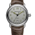 Aerowatch Aerowatch 1942 60900 AA20  60900 AA20 механические мужские часы серебристый циферблат, браслет кожаный — вид спереди