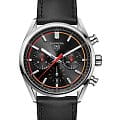 TAG Heuer TAG Heuer Carrera Chronograph CBN201C.FC6542  CBN201C.FC6542 механические мужские часы черный циферблат, браслет кожаный — вид спереди