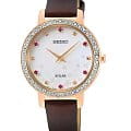 Seiko Seiko Conceptual Series Dress SUP450P1  SUP450P1 кварцевые женские часы белый циферблат, браслет кожаный — вид спереди