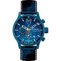 Jacques Lemans Jacques Lemans U-42B  U-42B кварцевые мужские часы синий циферблат, браслет кожа + текстиль — вид спереди