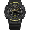 Casio Casio G-Shock GA-100CY-1ADR (GA-100CY-1A) электронные мужские часы часы крупный план черный циферблата