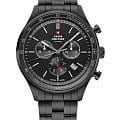 Swiss Military by Chrono Swiss Military by Chrono SM34081.04  SM34081.04 кварцевые мужские часы черный циферблат, браслет нержавеющая сталь с pvd-покрытием — вид спереди