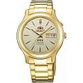 Orient Orient AB05003C (FAB05003C)  FAB05003C  мужские часы желтый циферблат, браслет  — вид спереди