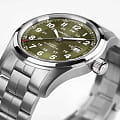 Hamilton Hamilton Khaki Field Auto H70605160 мужские часы зеленый циферблат на запястье