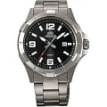 Orient Orient UNE6001B (FUNE6001B)  FUNE6001B  мужские часы черный циферблат, браслет  — вид спереди
