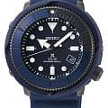 Seiko Seiko Prospex SNE533P1 - коллекция Solar SNE533P1 кварцевые мужские часы синий циферблат, браслет силикон — вид спереди