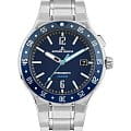 Jacques Lemans Jacques Lemans Hybromatic 1-2109H  1-2109H кварцевые мужские часы синий циферблат, браслет нержавеющая сталь — вид спереди