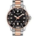 Tissot Tissot Seastar 1000 36mm T120.210.22.051.01 Seastar 1000 T1202102205101 кварцевые мужские часы черный циферблат, браслет нержавеющая сталь с pvd-покрытием — вид спереди