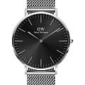 Daniel Wellington Daniel Wellington Classic Mesh Onyx DW00100629  DW00100629 кварцевые мужские часы черный циферблат, браслет нержавеющая сталь — вид спереди