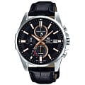 Casio Casio Edifice EFB-560SBL-1A  EFB-560SBL-1A  мужские часы черный циферблат, браслет  — вид спереди
