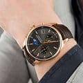 Aerowatch Aerowatch Les Grandes Classiques 78990 RO02,  швейцария мужские часы на браслете кожаный боковой вид