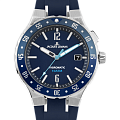 Jacques Lemans Jacques Lemans Hybromatic 1-2109C  1-2109C механические мужские часы синий циферблат, браслет силикон — вид спереди