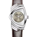 Hamilton Hamilton Ventura Auto H24515581  H24515581 кварцевые мужские часы  серебристый циферблат, браслет кожаный — вид спереди